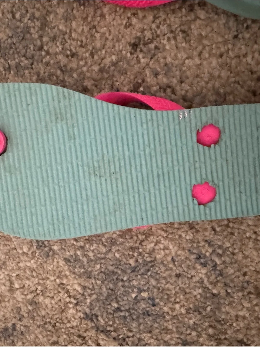 Havaianas Kids Unicorn Flip Flops in Teal and Bright Pink